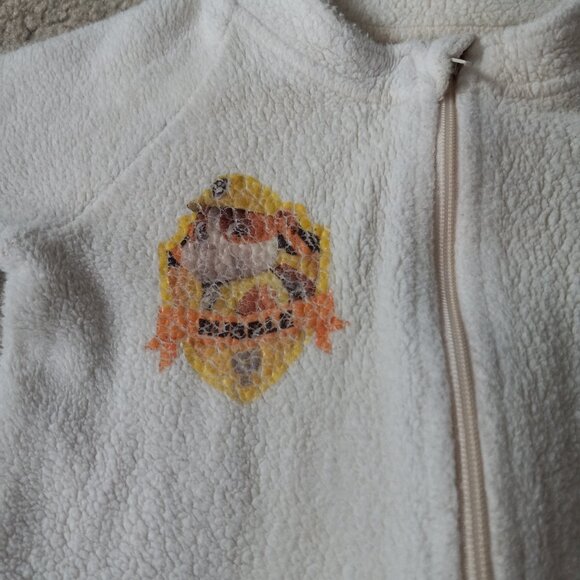 Organic cotton sherpa sleeper for toddlers, size 4T-5T. Made in USA! - Picture 9 of 12